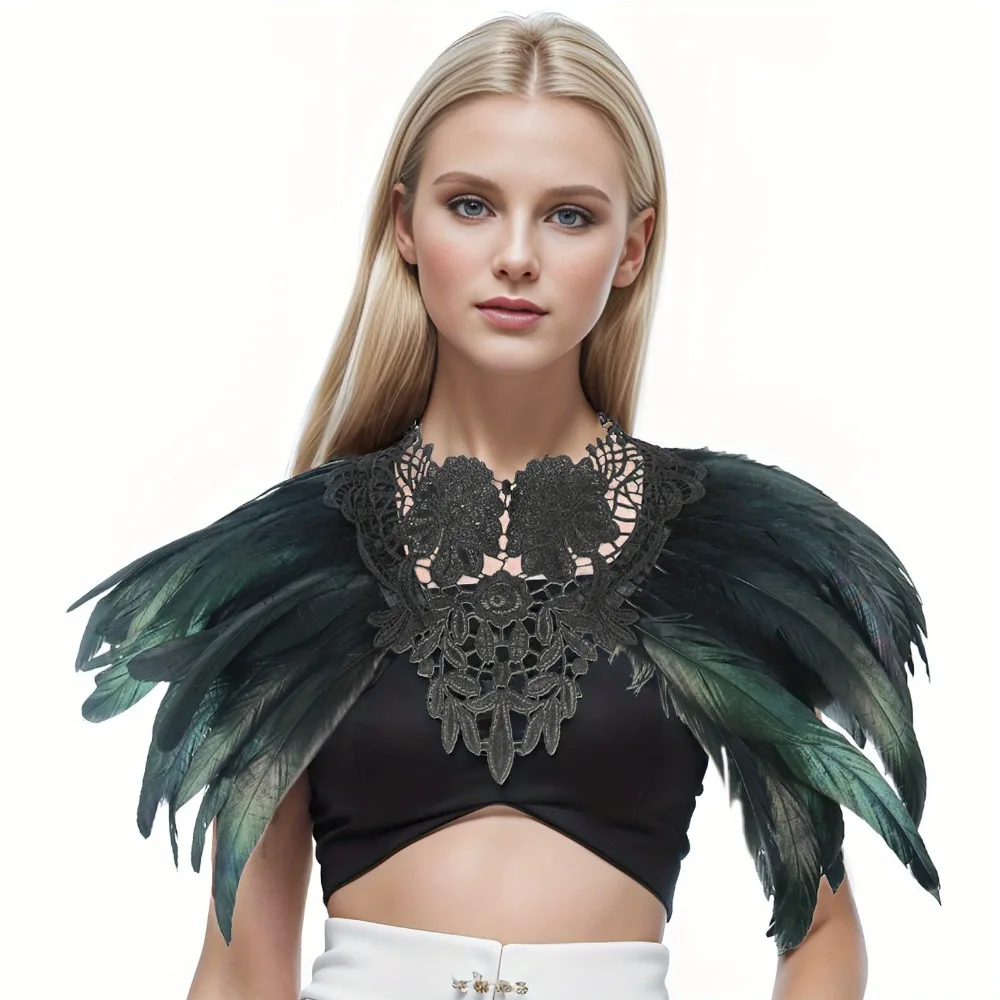 

Leather Feather Bondage Clothes Cosplay Masquerade Accessories Catwalk Stage Clothes Can Be Wholesale