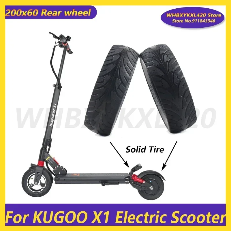 200x60 Solid Tyre Electric Scooter  Tire 8 inch Explosion-proof  for KUGOO X1   Rear Wheel Parts