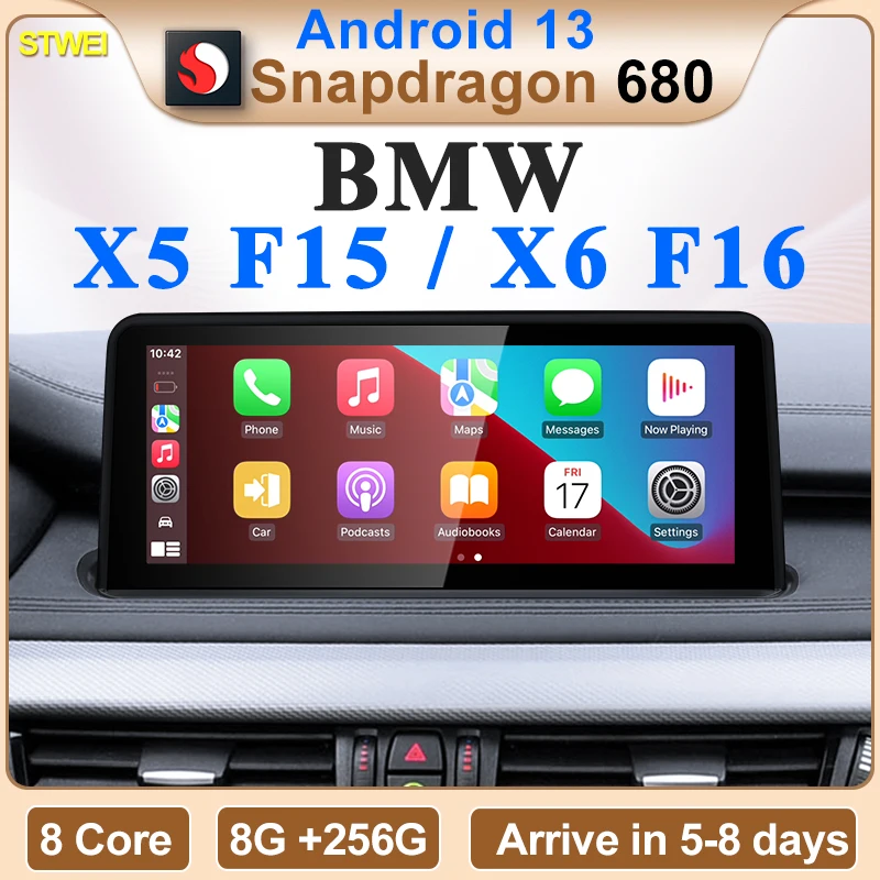 2024 New ID6 ID7 ID8 Android 13 Qualcomm680 Snapdragon6225 8GB 256GB 10.25inch For BMW X5 F15 X6 F16 Car CarPlay AUTO Screen