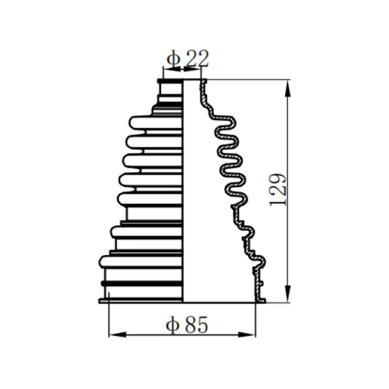 Autozubehör hochwertige Silikon konstante Geschwindigkeit CV Boot Joint Staub Kit Abdeckung Universal Kugel runde Klemme