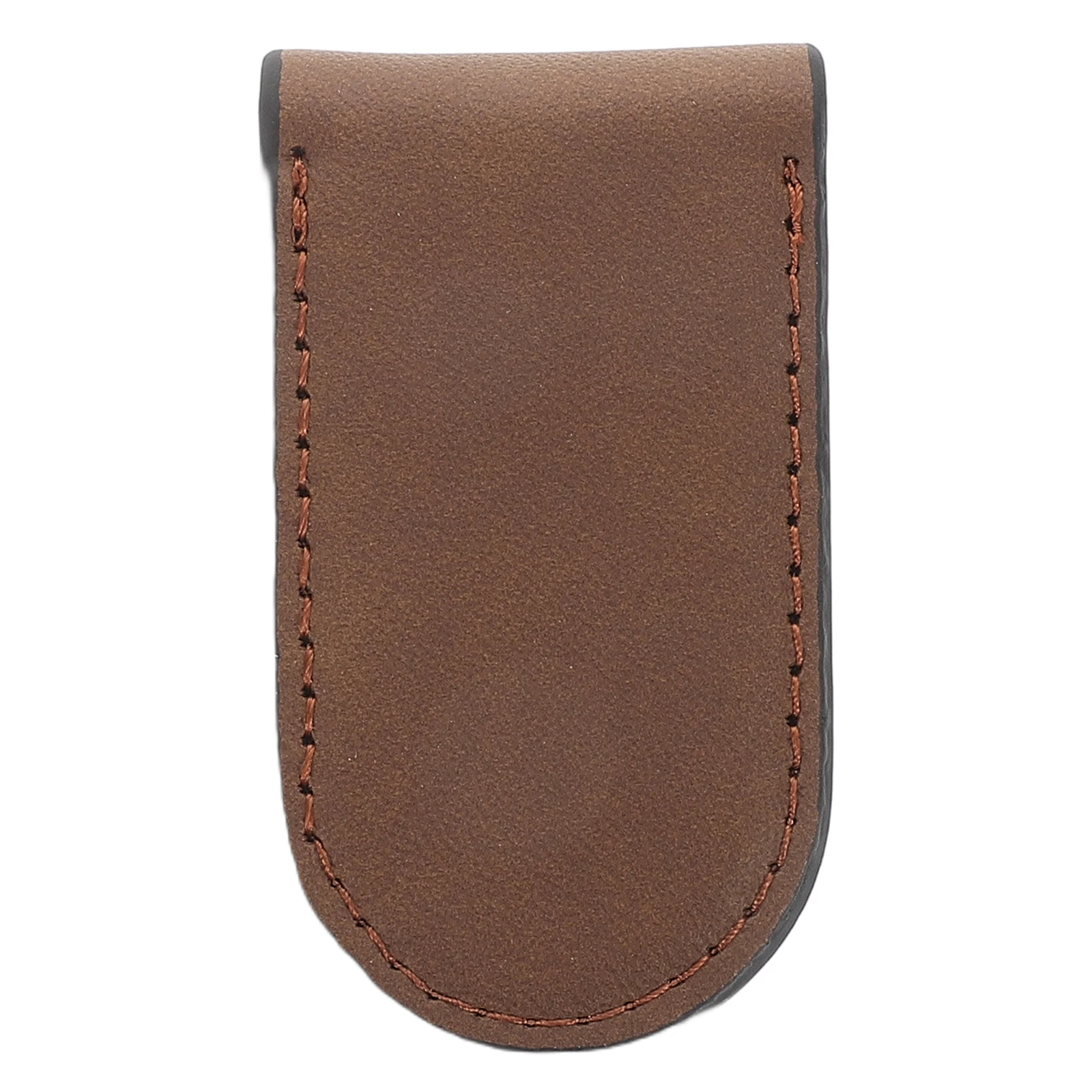 คลิปเงินเปล่าสําหรับผู้ชายกระเป๋าสตางค์ Minimalist สไตล์ตะวันตก Bill Card Holder สีน้ําตาลบัตรเครดิตจํานวนมาก PU วัสดุที่ทนทาน