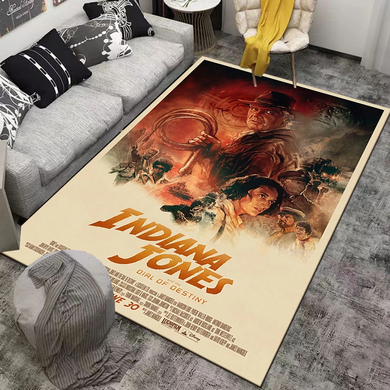 Film Indiana-Jones Area tappeto, tappeto tappeto per soggiorno camera da letto divano zerbino Decor Yoga morbido tappetino antiscivolo tappetini da