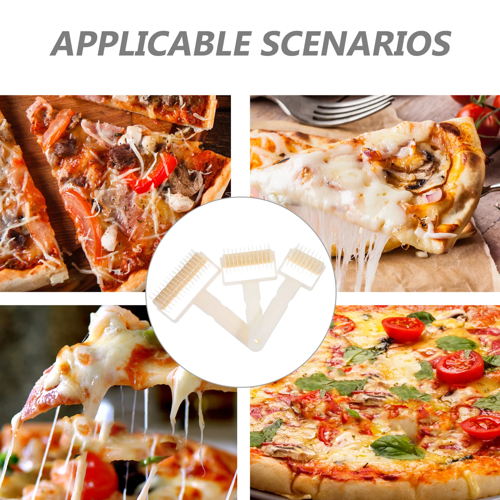 3 قطعة العجين شعرية الأسطوانة القاطع المعجنات القاطع الخبز أداة مجموعة ل فطيرة كوكي البيتزا الخبز DIY بها بنفسك الأبيض الخبز اكسسوارات #3