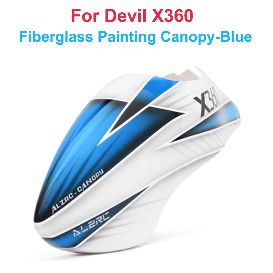 ALZRC - Devil X360 glasvezel schilderijluifel + ALZRC - Devil X360 metalen radiusarmset - rood / kunststof radiusarmset-zwart