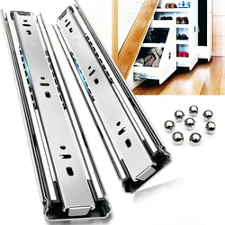 CXHIIA Heavy Duty Drawer Slides Full Extension Side Mount 12 14 16 18 20 22 24 26 28 30 32 34 36 40 Inch Metal Rails Track Guide