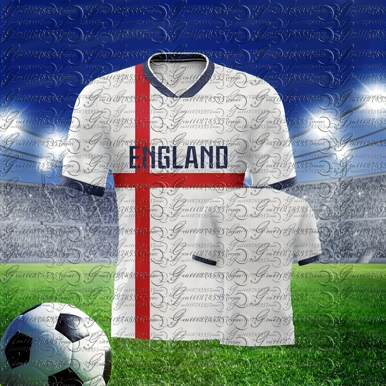 Camiseta de la UEFA Champions League | Cuello en V y Mangas Cortas | Selección Nacional de Fútbol | Ropa de entrenamiento | Deportes al aire libre para toda la familia