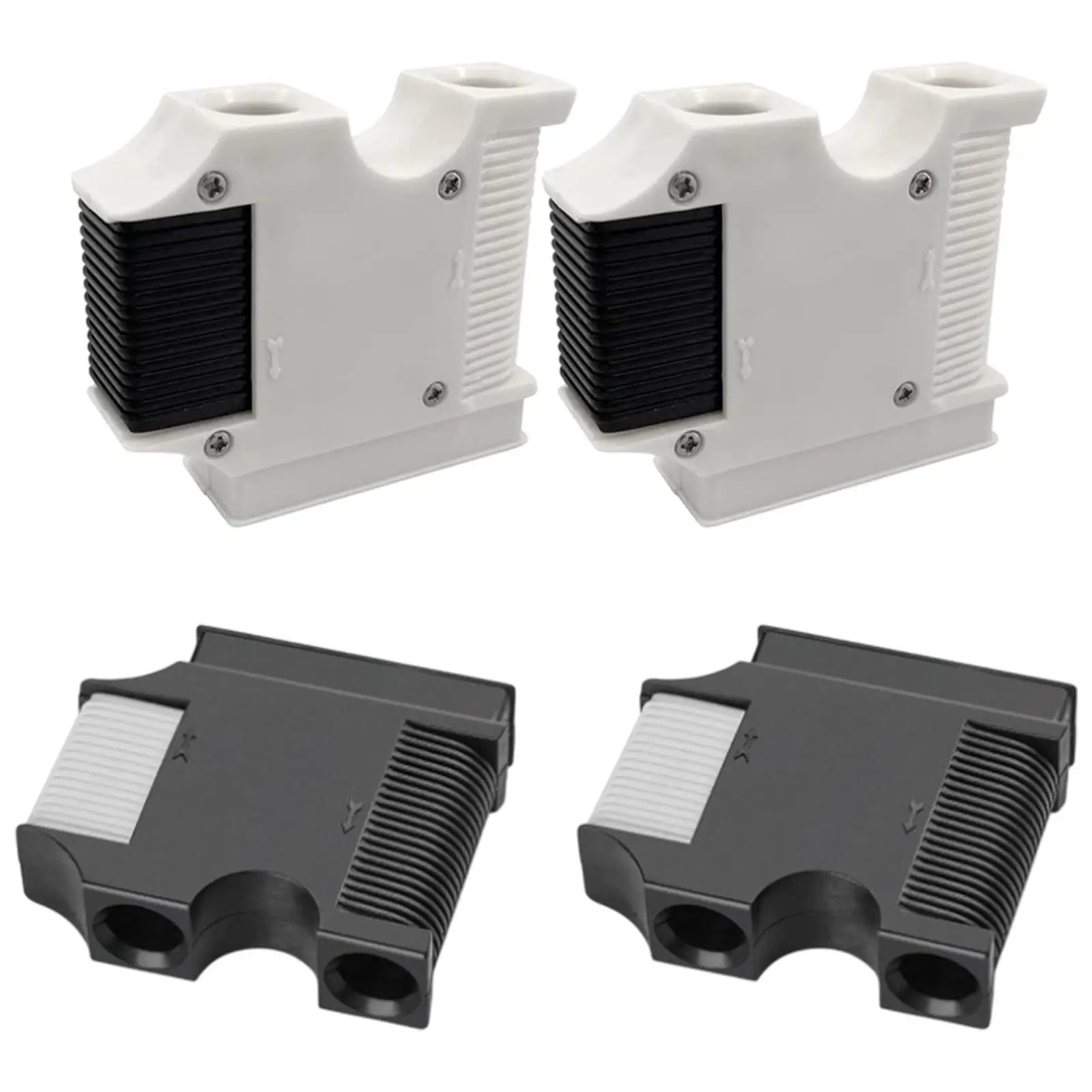 

2 Pieces Boat Rail Cleats Fender Clips Accessories Simple Assembly Sturdy Professional for Pontoon Boat Quick Release Adjustable