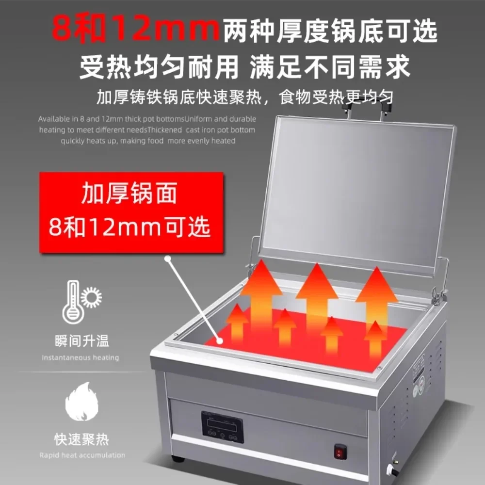 Pot Sticker Commercial Electric Heating Pot Square Gas Automatic Gas Cake Pan Stall Raw Fried Dumpling Stove