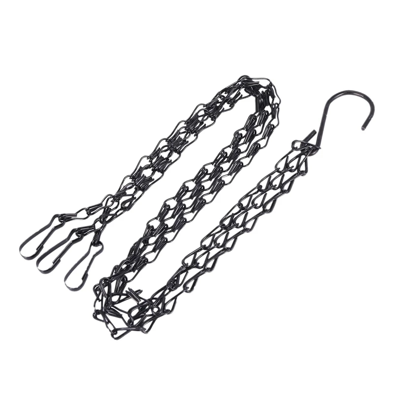 24 Pack Hanging Chain, HEAVY DUTY 50Cm Hanging Flower Basket Replacement Chain -3 Point Garden Plant Hanger CNIM Hot