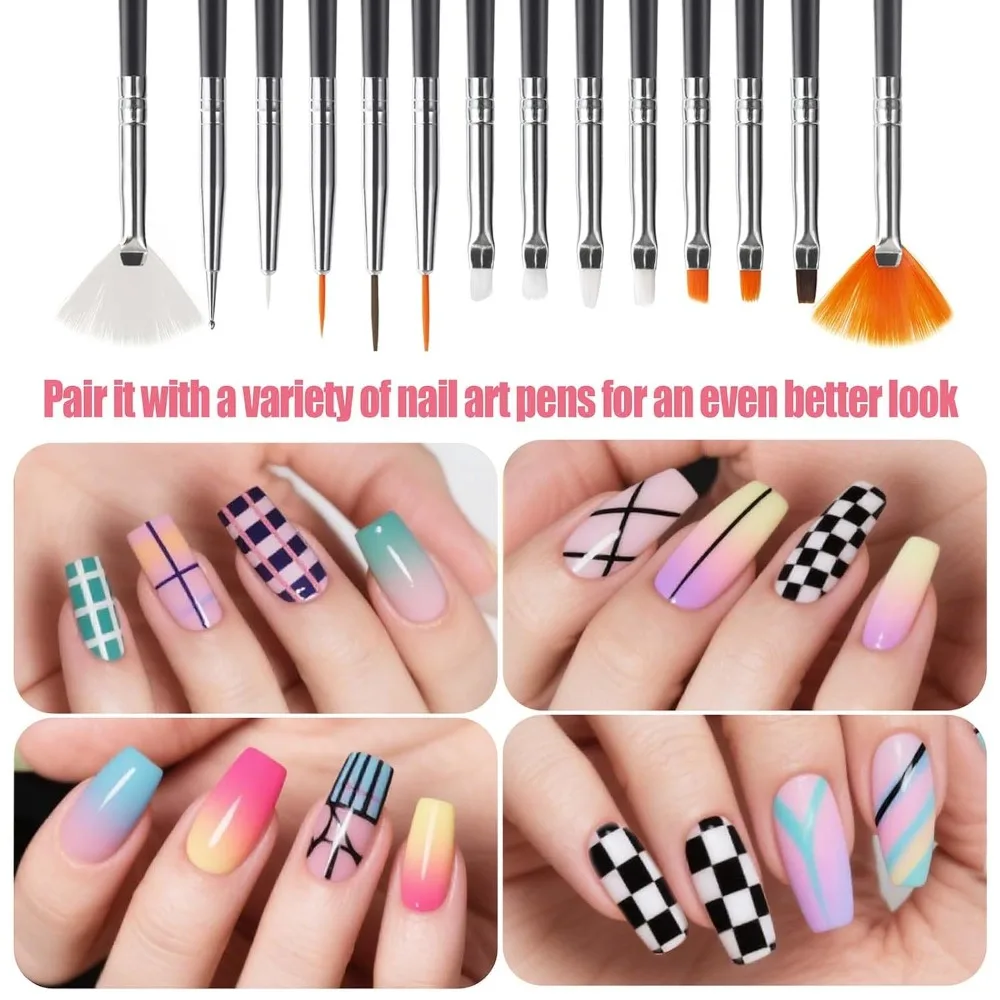 

Double-ended Nail Art Dotting Pen Brushes Kit 32PCS Nail Design Detail Liner Brushes For Gel Polish Drawing And Painting Small Nail Art Tools Set