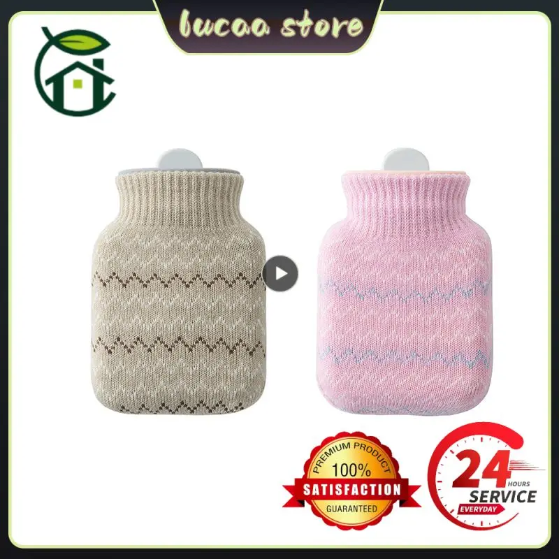 Silicone Hot Water Bottle Water Warm Water Bag Warm Hand Warmers Mini Portable Explosion-proof Plush Warm Baby Students