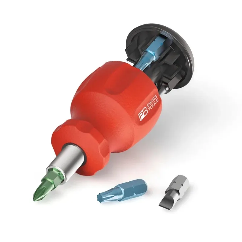 pb-swiss-tools-cacciavite-a-cricchetto-compatto-6-in-1-con-punte-di-precisione-a-sgancio-rapido-strumento-di-riparazione-compatto-per-elettronica-pb-8453