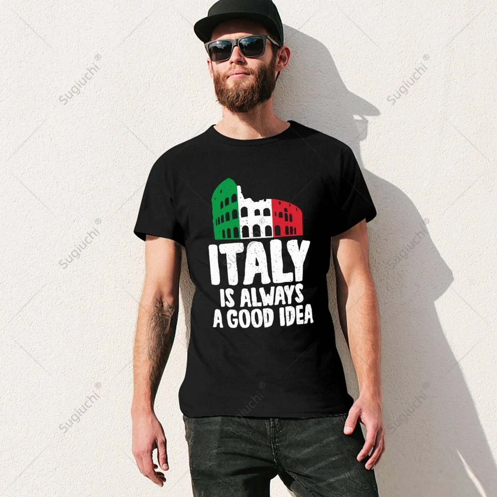 Unisex Men Italy Is Always A Good Idea Holiday Italy Tshirt Tees T Shirts Women Boys 100% Cotton T-Shirt