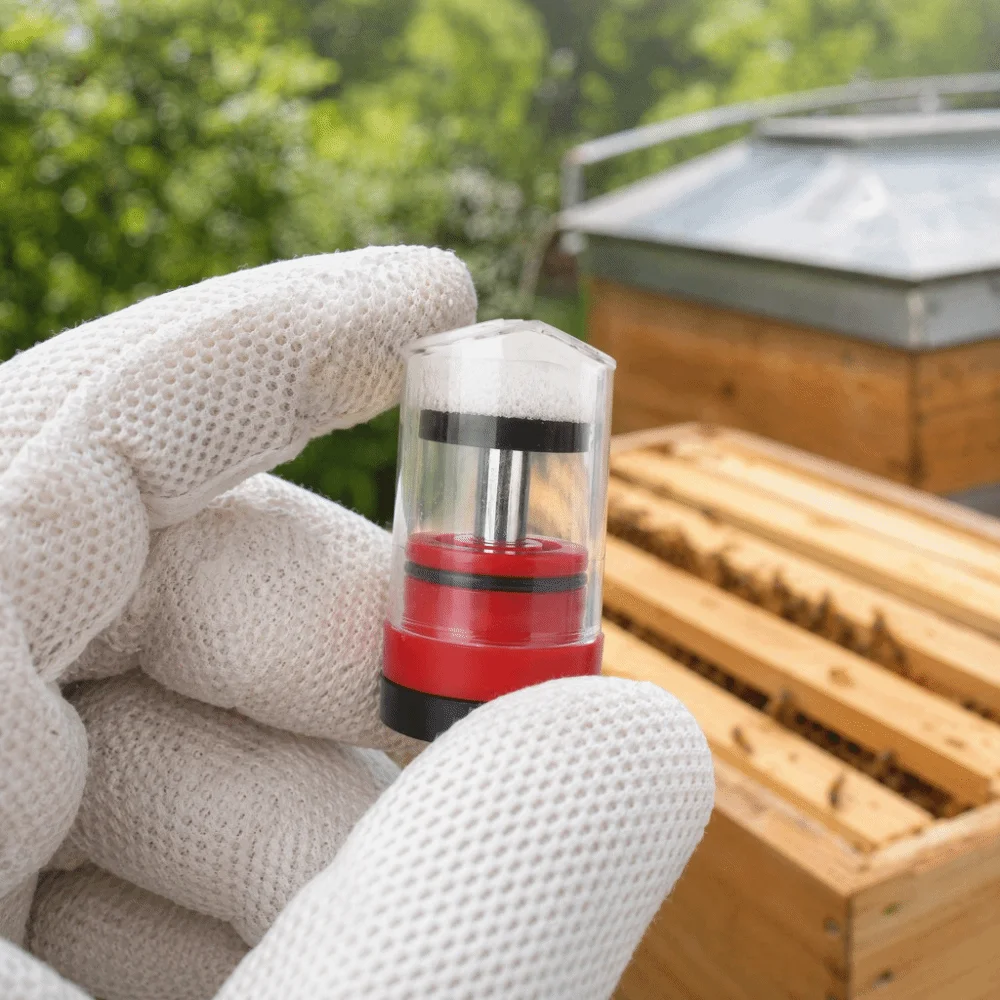 Plastic Queen Bee Catcher Cage Red Plunger Design Queen Bee Marking Tube Durable High Quality Queen Bee Marking Bottle