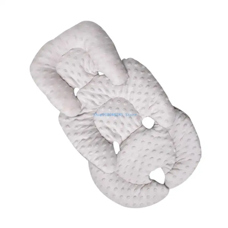 K9FF عربة أطفال وسادة مزدوجة الجوانب قابلة للتنفس عربات أطفال وسادة مقعد منقط دعم يدفع باليدين بطانات وسادة للمقعد للطفل #5