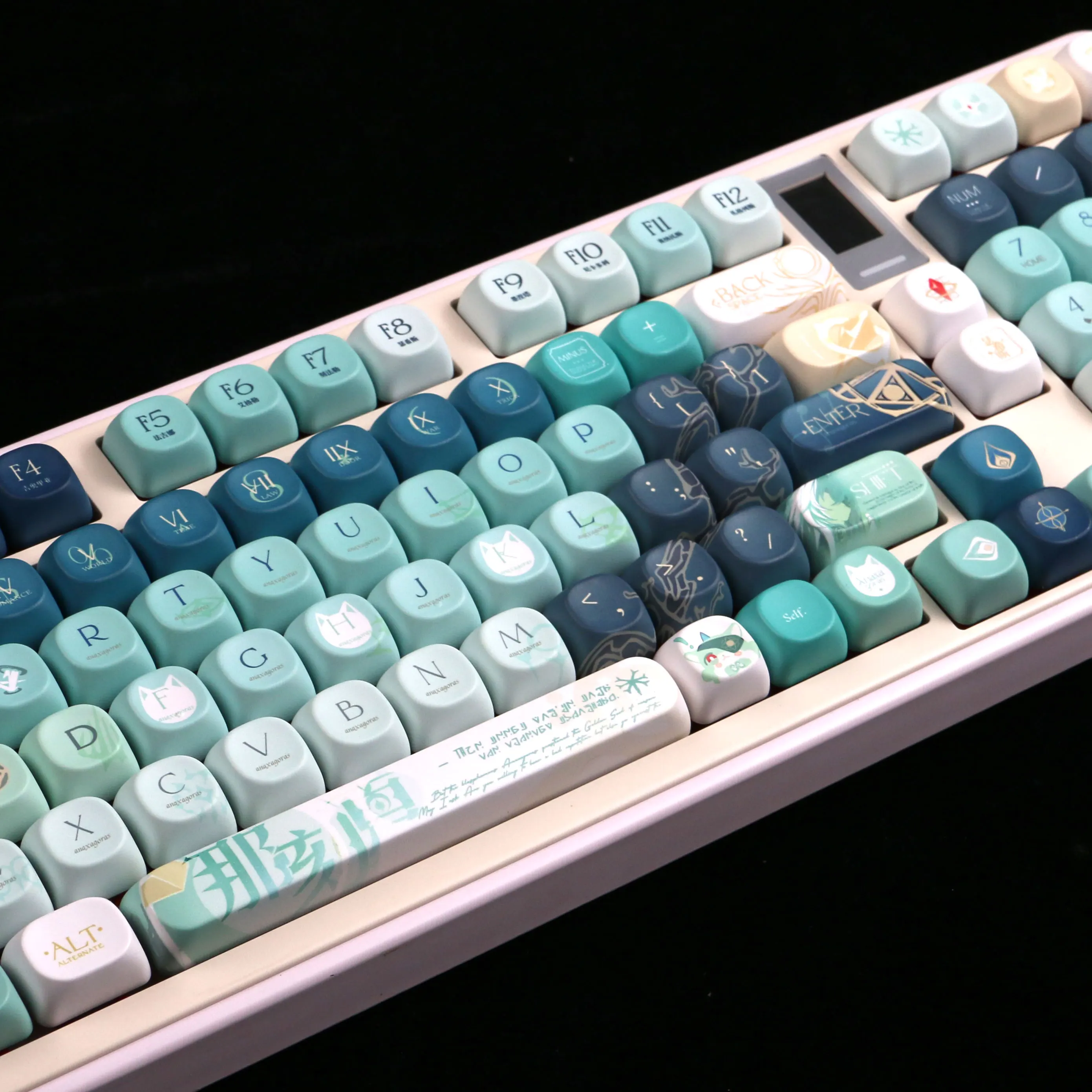 

120 Keys Honkai Star Rail Anaksagoras Keycaps PBT Dye-Sub Backlit Keycap Anime Gamer Key Caps for ANSI 61 68 87 104 108 Keyboard