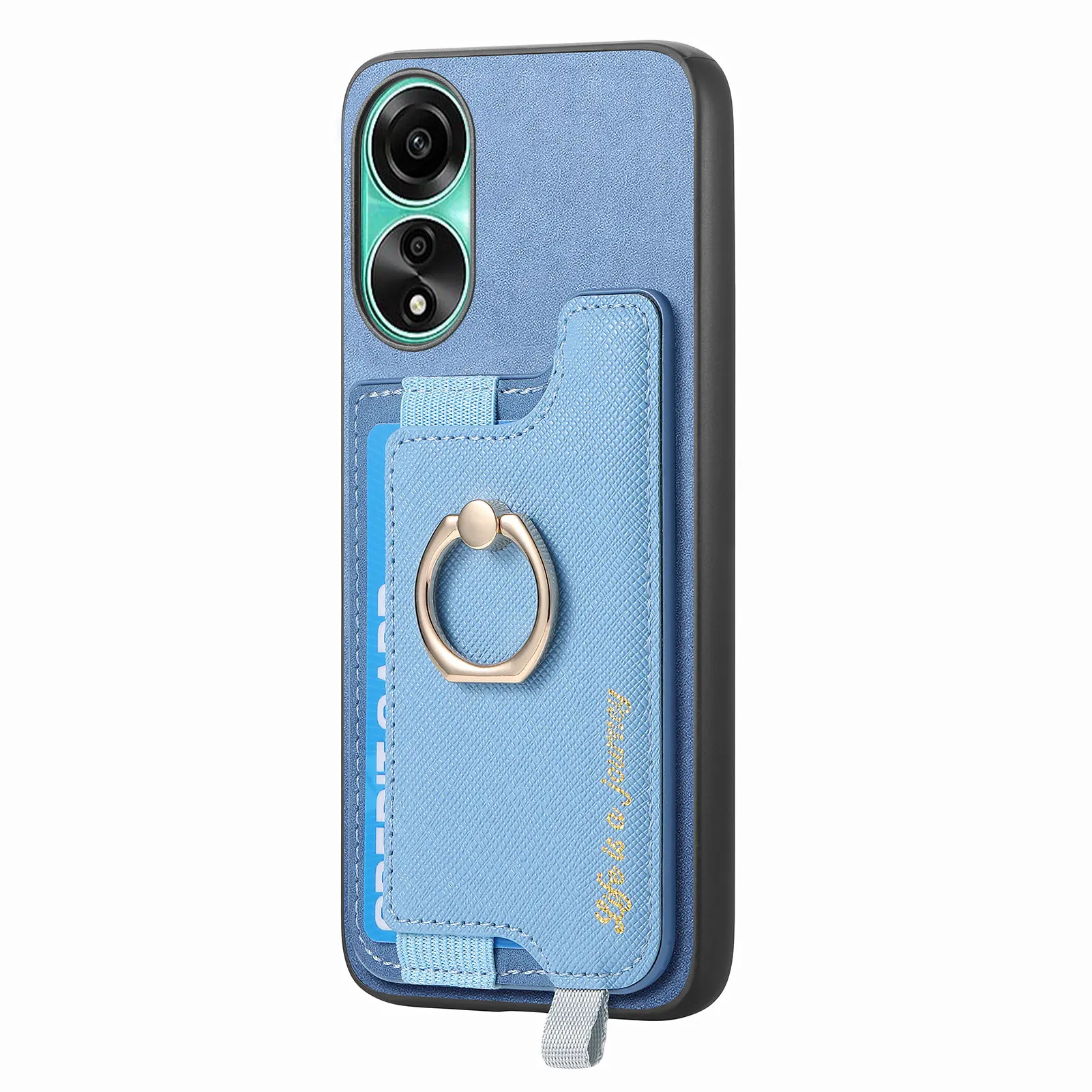 2 in 1 Detachable Magnetic Ring Holder Card slot wallet Leather Back Cover For Oppo A78 4G 6.43 inch Fall prevention Phone case