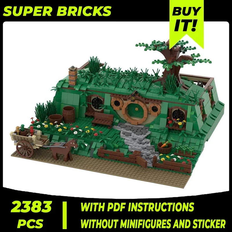 Magical Rings Movie Scene Model Moc Building Bricks Bag End House Technology blocchi modulari regalo giocattolo di natale set fai da te assemblaggio