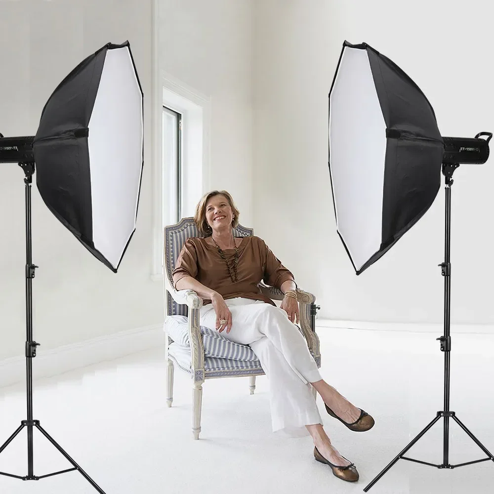 UEGOGO 200 واط 150 واط سطوع قوي التصوير LED استوديو الفيديو الضوئي المثمن سوفت بوكس مجموعة الإضاءة الناتج المستمر مصلحة الارصاد الجوية LED