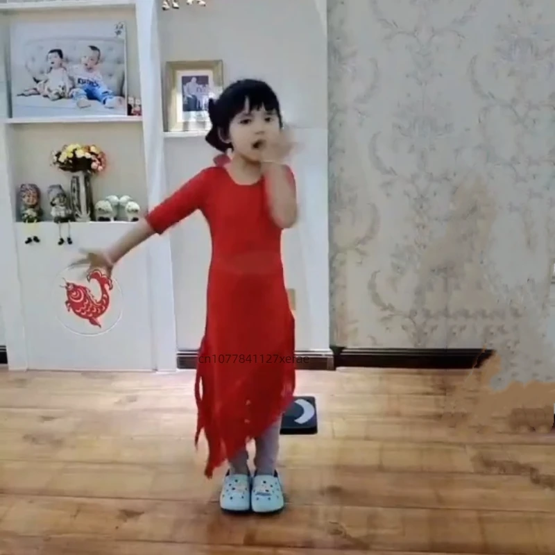 Новые детские костюмы для латинских танцев, модная тренировочная одежда с короткими рукавами, детские костюмы для латинских соревнований