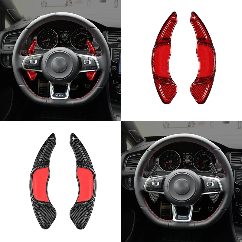 

Modified Steering Wheel Carbon Fiber Shift Paddles For Volkswagen CC Golf Tiguan Magotan Abto Automobiles Parts Accessories