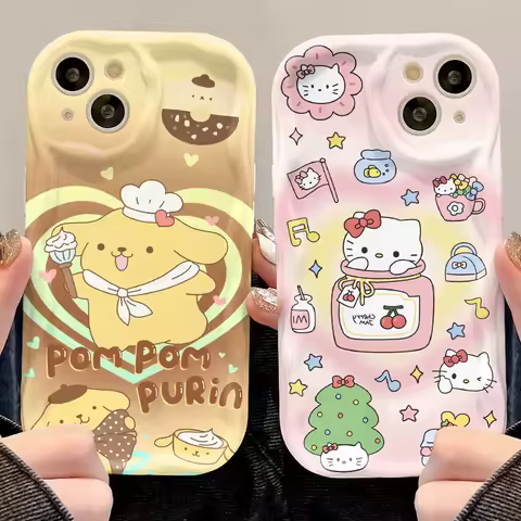 Pompom Purin Case for Samsung Galaxy A34 A33 A32 A31 A30 A20 A24 4G A23 A22 A21S A20S A14 A13 5G A12 A10S A04E A03 M14 Cover