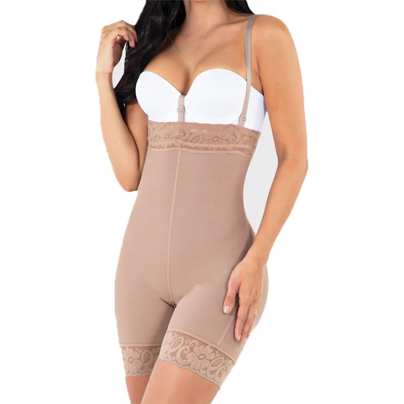 Fajas Colombia High Qualit Open Bust Shapewear Faja Invisible Effect Postpartum Shapewear Seamless Zipper-free Bodysuit