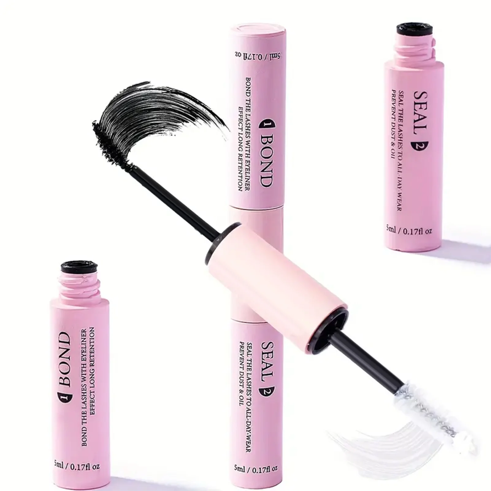 Tweekoppige Wimper Verlenging Lijm Binding En Afdichting Niet-Vlekkerige Sterke Wimper Lijm Transparante Sealer Make-Up Accessoires