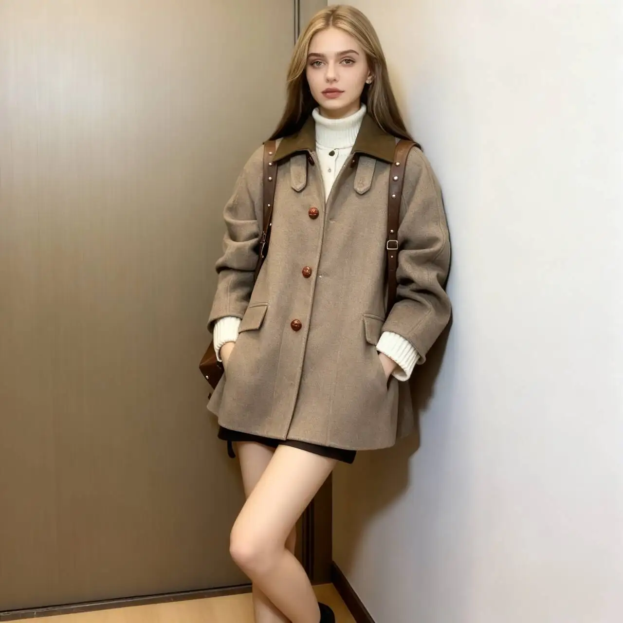 

Шерстяные пальто, женское шерстяное пальто, короткое женское осеннее вельветовое пальто с цветными блоками, художественный стиль в консервативном стиле, школьные исследования для кампуса