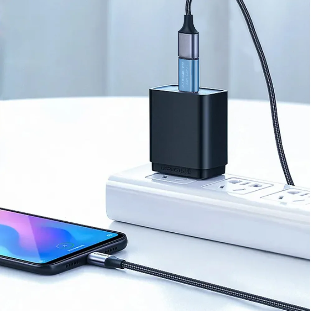 USB Type-C Data Blocker Juice Jacking Prevention Gender Change Connector 5-50V/1-5A fast charge Prevent Data safe for phone PC