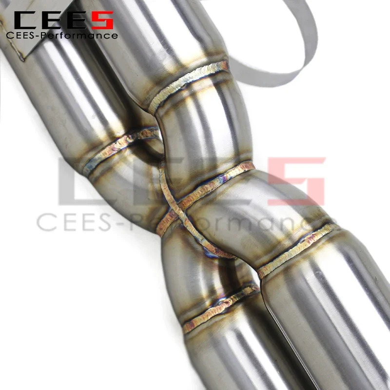 CEES   SS304 Catback Exhaust System for Porsche 911 997/997.1 Turbo 3.6L 2004-2012 Escape Stainless Steel Exhaust Pipe Muffler