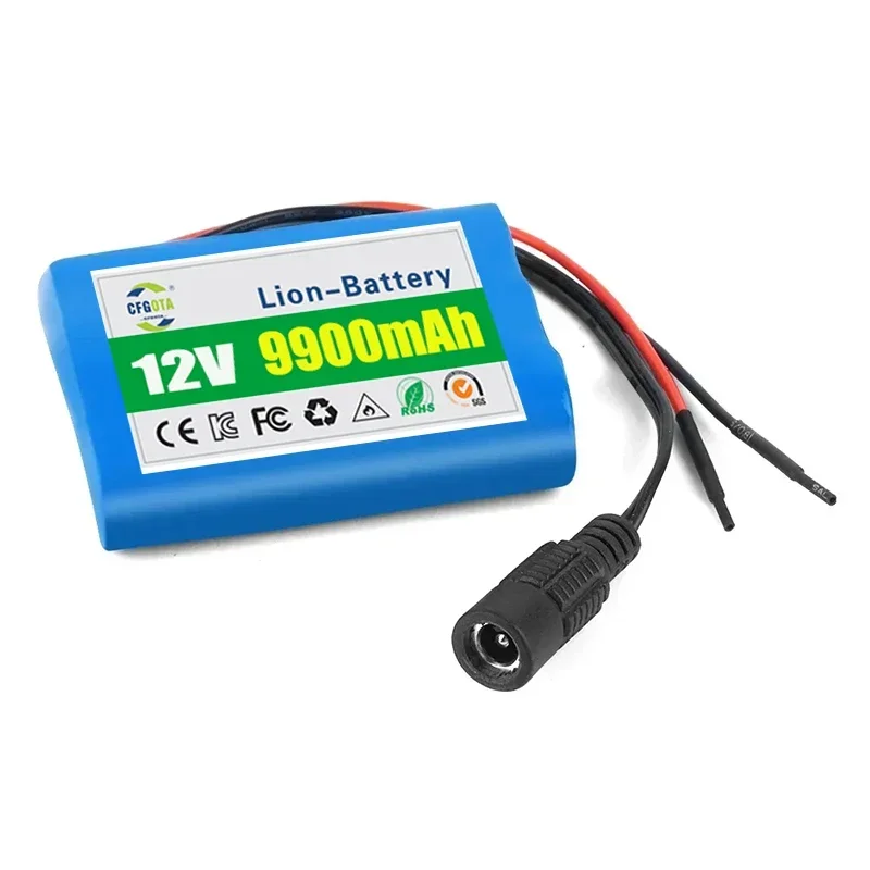 Upgrade 9900mAh 12V lithium-ion Battery pack For Monitor Ups CCTV Camera battery 18650 3S1P 12.6V accessories