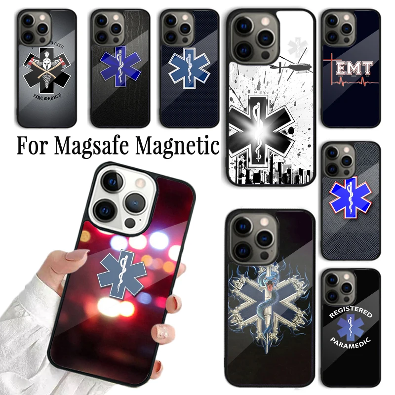 EMT EMS Medizinische Handyhülle für iPhone 17 16 15 14 13 12 11 Pro Max Plus Magnetisch für Magsafe