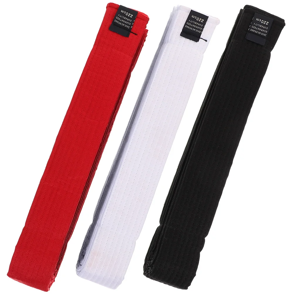 

3pcs Taekwondo Belts 220cm White Yellow Green Blue Red Black Each Martial Art Belt Lightweight NonFading Washable Gifts Boys