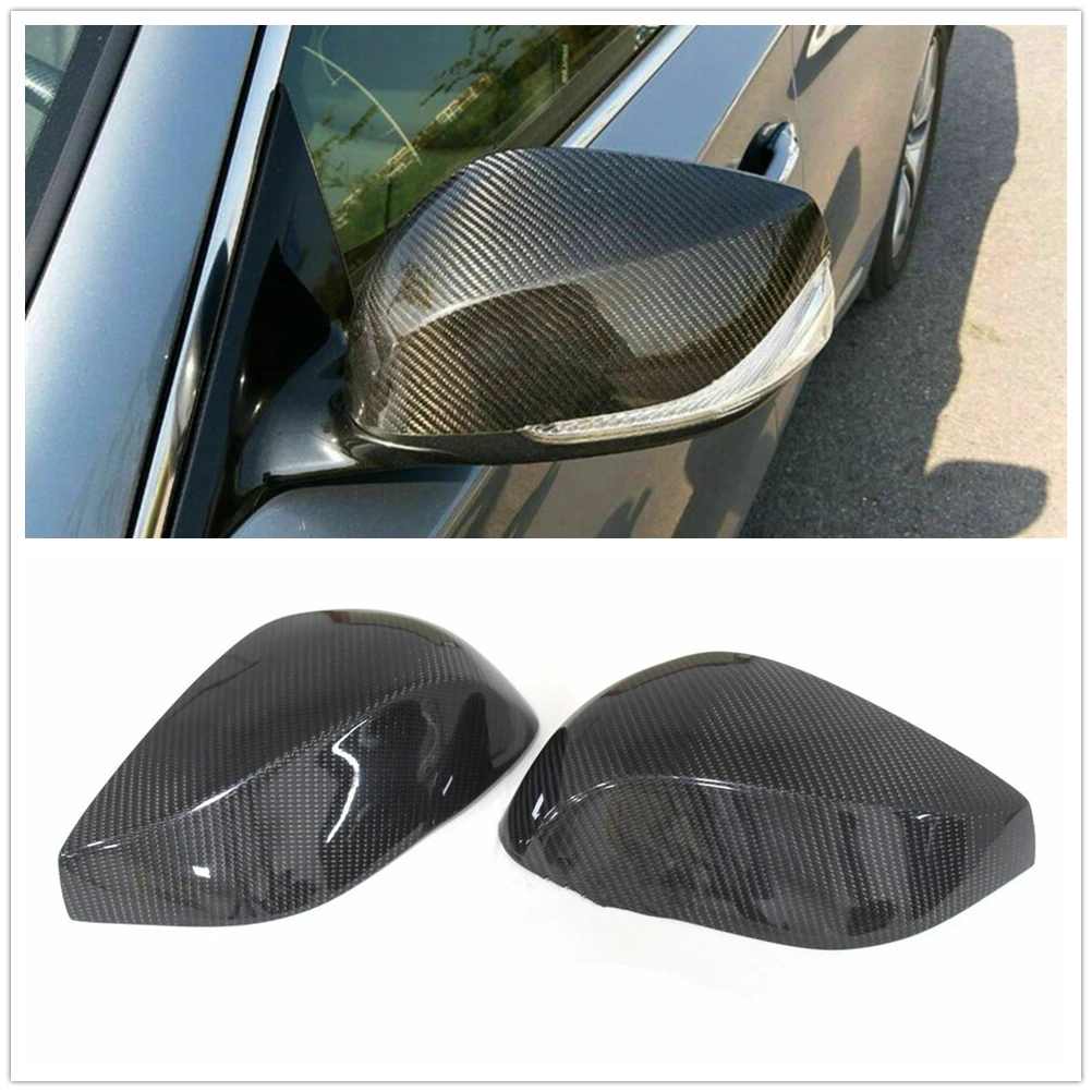 Mirror Cover For Infiniti Q50 Q60 QX30 Q70 2014-2021 Carbon Fiber Car Exterior Rearview Reverse Shell Rear View Cap Replacement