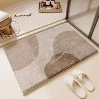 VIKAMA Simple Bathroom Absorbent Faux Cashmere Floor Mat, Soft Floor Mat For Bathroom And Toilet Door, Home Decoration