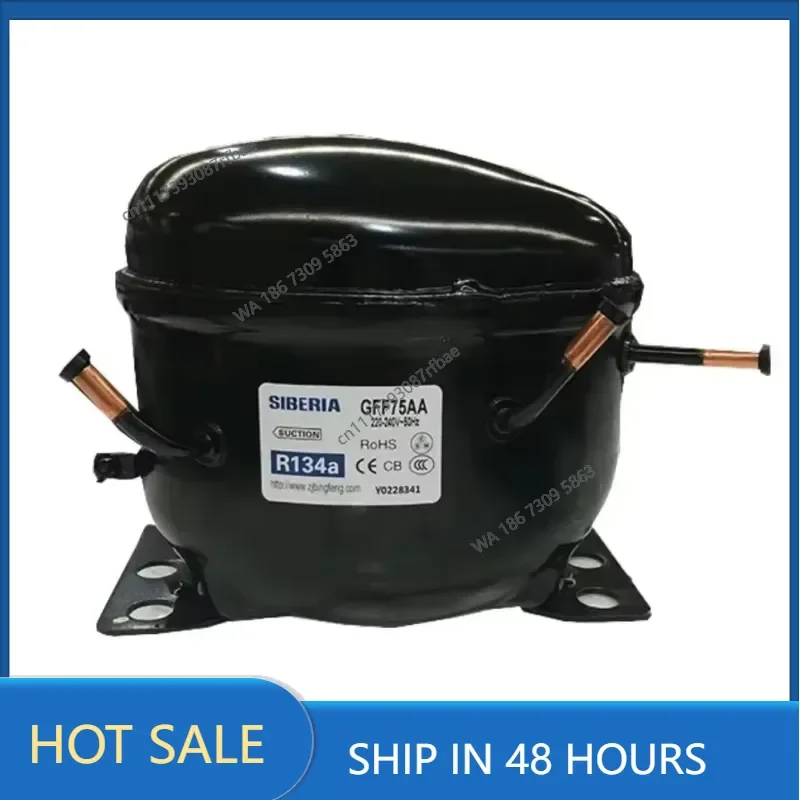 GFF75AA Type 1/4HP Efficient and Quiet Refrigeration Compressor for Refrigerators 220-240V/50Hz R134a 220W