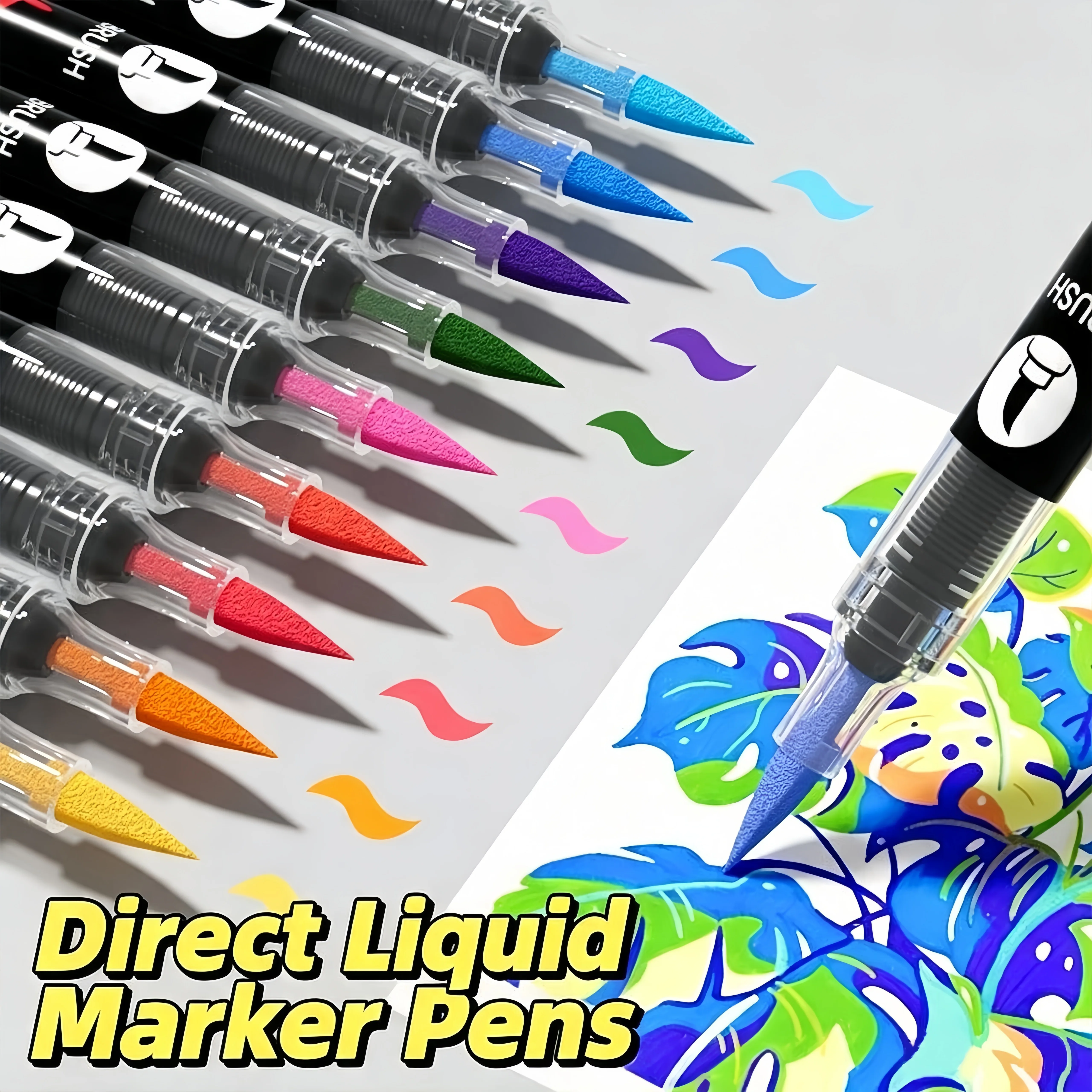 12-72 Colors Professional Acrylic Art Markers Pen Set,Painting On Stone,Wood,Ceramic,Metal,Glass,Gift For Student And Friend image 6