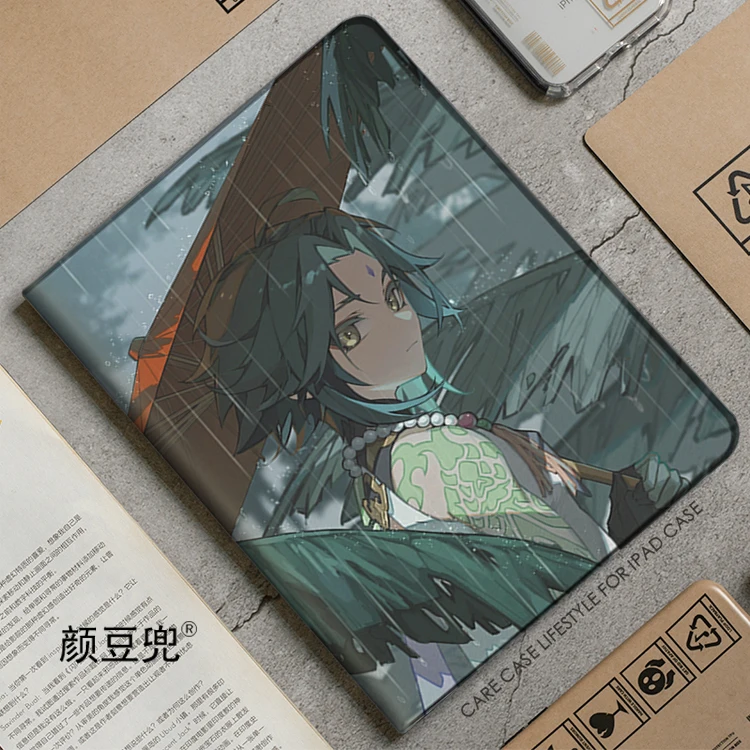 حافظة أنيمي جينشين إمباكت شياو لجهاز iPad 10.2 8th Air 4 5 Mini 5 6 حافظة فاخرة من السيليكون لجهاز iPad Air 4 iPad Pro11 بوصة 12.9 2023