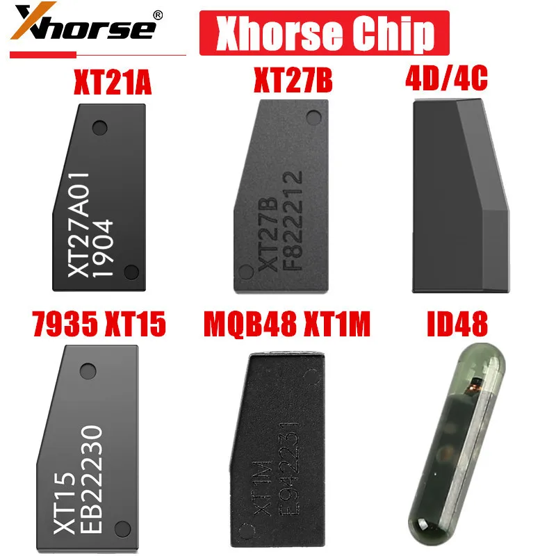 10PCS Xhorse VVDI Chip Super Chip XT27B XT27A 4D/4C 7935 XT15 MQB48 XT1M ID48 Types Transponder for VVDI2/VVDI Mini Key Tool Max