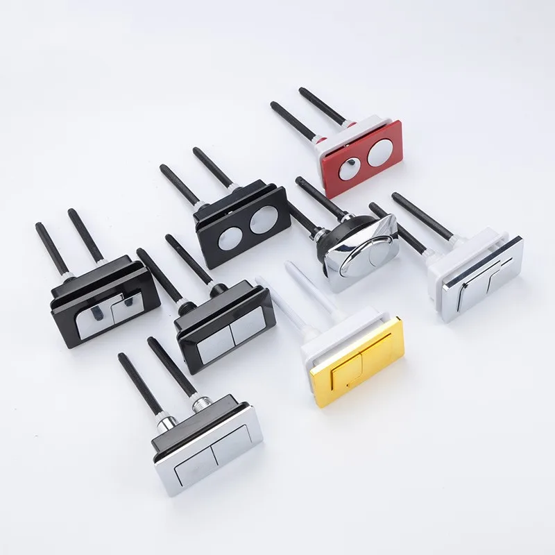 Toilet Drain Valve Dual Flush Tank Button Rectangular Toilet Water Saving Valve Drain Switch Button Bathroom Accessories