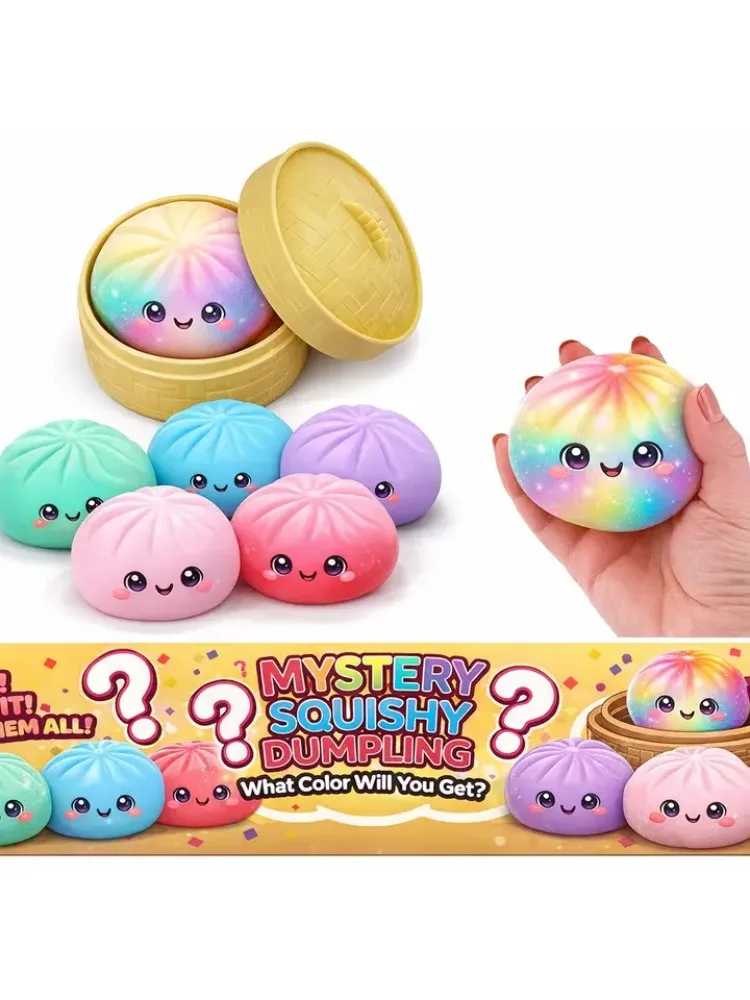 Zachte Maltose Dumpling Squishy: Transparant Kleurrijk Knijpspeeltje, ASMR Stressbal, Zintuiglijk Fidget Speelgoed voor Kinderen en Volwassenen - afbeelding 2