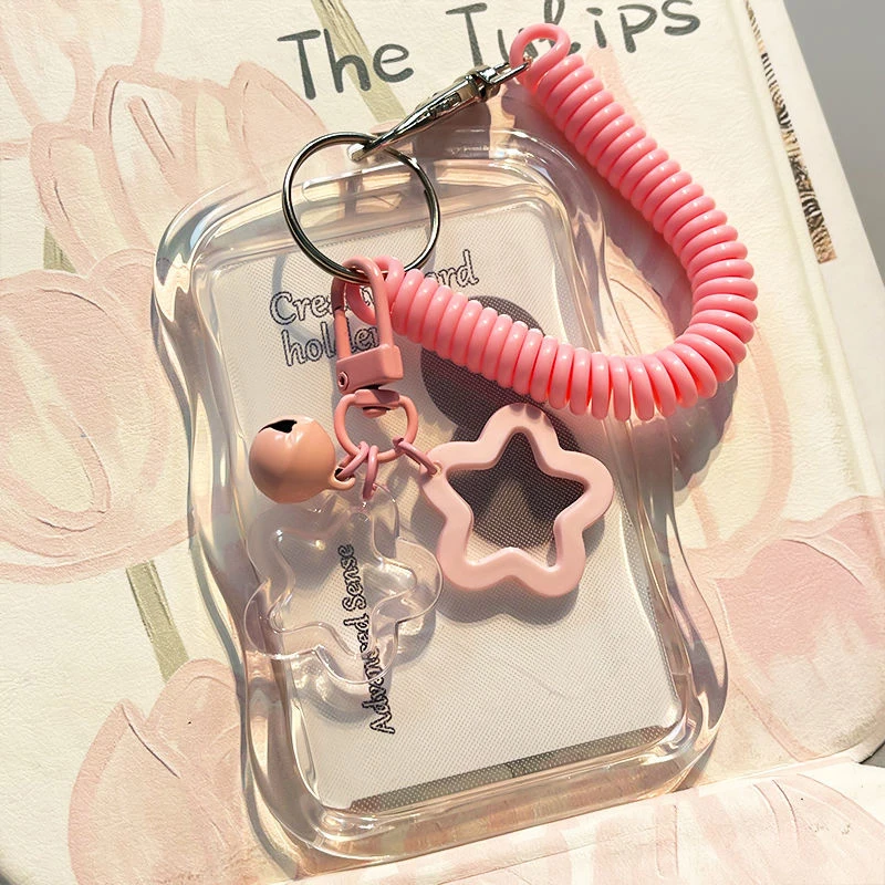 PVC Transparent Kpop Photocard Holder Keychain for 54 Cards Secure Storage for Students Bank ID Work Card Use - view 4