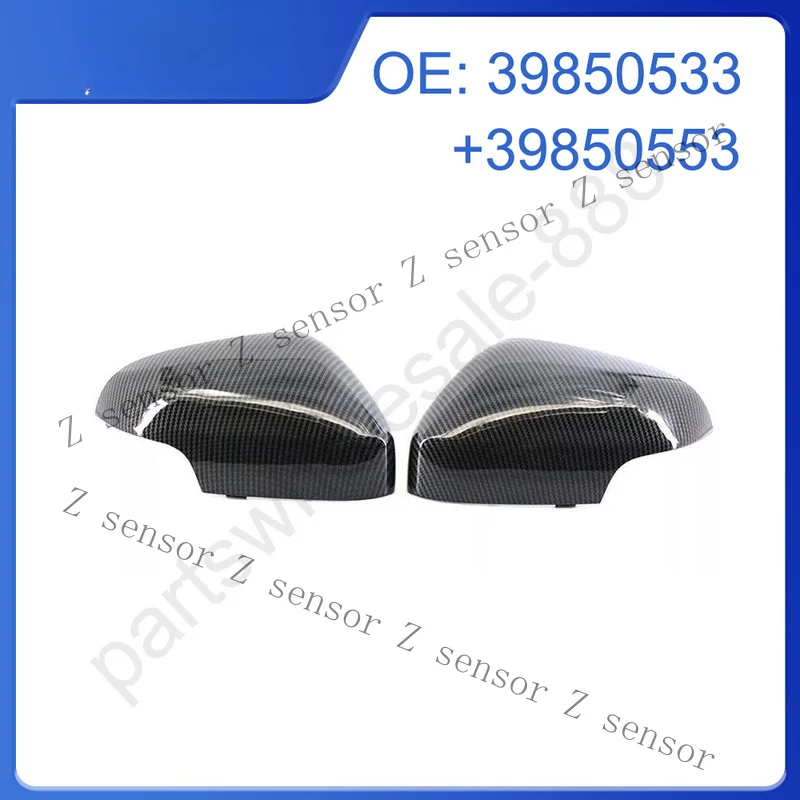Z+ For Volvo C30 S40 S80 2007-2011 Carbon Fiber Look Replacement Mirror Cover Caps