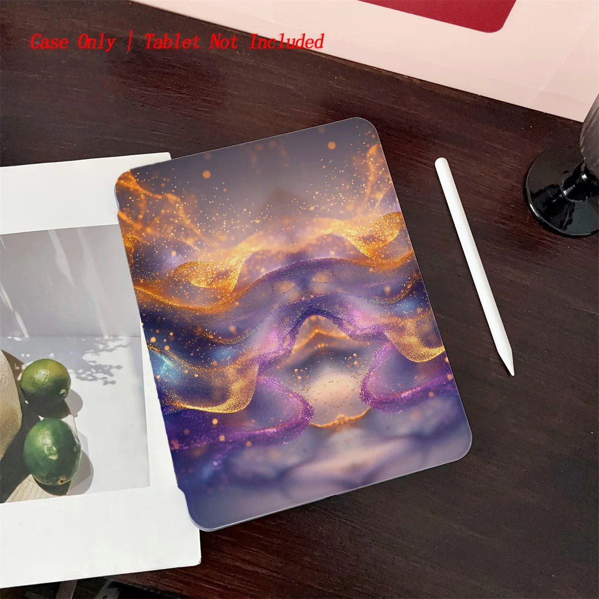 

8 Fresh Style Printed iPad Case, 360° Rotating Stand & Pen Slot,Book Style, Auto Sleep/Wake, Compatible with Various Apple iPads