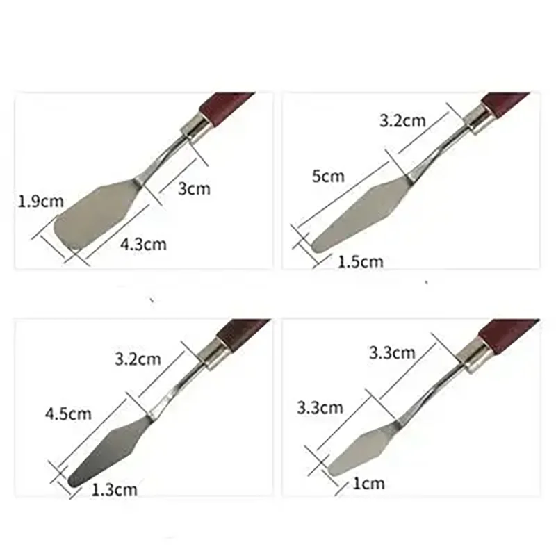 4pieces /lot High Quality Ultra Light Palette Scraper Painting Shovel for Model DIY Model Building Useful Tool