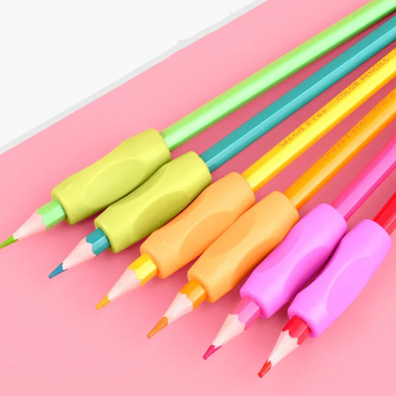 4 Teile/los Primäre Student Lernen Partner Kinder Student Schreibwaren Bleistift Halter Exerciser Richtige Stift Halter Haltung Halten