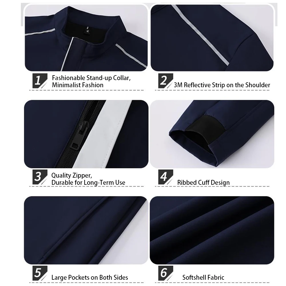 سترة عمل Softshell للموسم الجديد - ملابس خارجية ذات ياقة واقفة ممتازة لملابس الخريف والشتاء الاحترافية