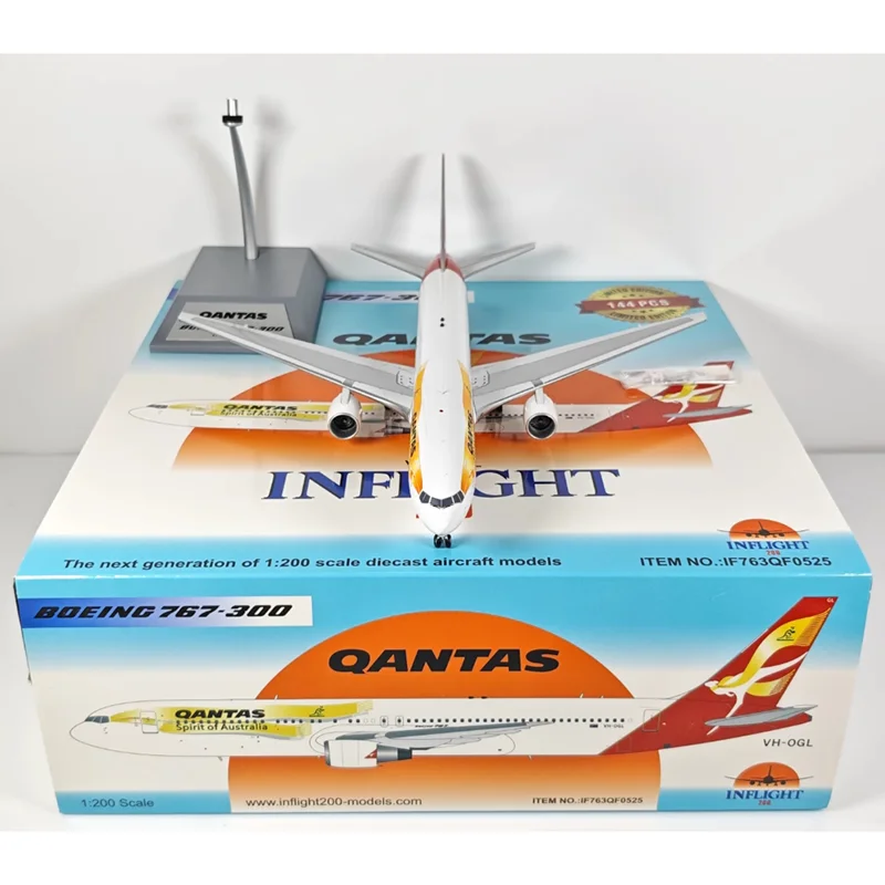 Inflight Diecast 1/200 مقياس Qantas B767-300 VH-OGL سبيكة نموذج طائرة تحصيل العنصر الزخرفية