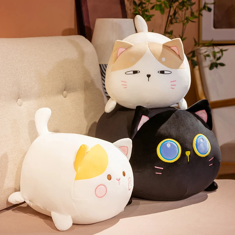 35-70cm Fat Soft Cute Cat Plush Toys Kawaii Stuffed Cat Soft Plush Sleep Pillow Cushion Kids Gift